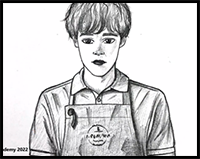 How to Draw TYLER from WEDNESDAY | Drawing Tutorial (Step by Step)