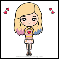 How to Draw Cute Enid Easy Step by Step