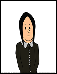 How to Draw Wednesday Addams from The Addams Family