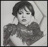 How to Draw Wednesday Addams (Step by Step) - Sketch Tutorial | Rave'N Dance Dress