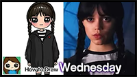 How to Draw Wednesday Addams | Casual Outfit | Netflix