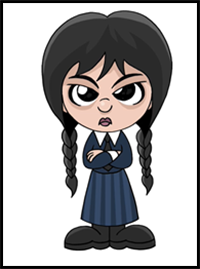 How to Draw Wednesday Addams | Netflix Wednesday