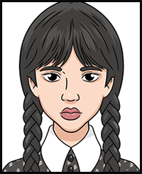 How to Draw Wednesday Addams