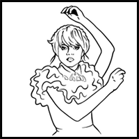 How to Draw the Wednesday Addams Dance from 2022 Series