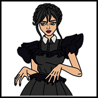 Wednesday Addams Drawing