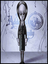 How to Draw Wednesday Addams From Addams Family