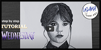 How to Draw WEDNESDAY ADDAMS | Drawing Tutorial (Step by Step) | Easy Way to Draw for Beginners