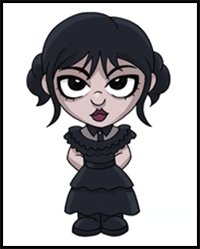 How to Draw Wednesday Addams