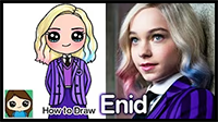How to Draw Enid Sinclair | Netflix Wednesday Addams Family