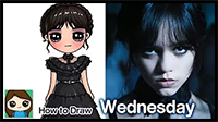 How to Draw Wednesday Addams | Rave'N Dance Dress