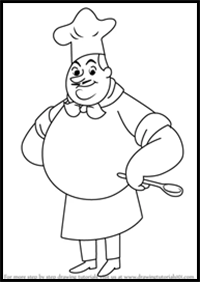 How to Draw Chef Pisghetti from Curious George