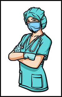 How to Draw a Nurse - a Step by Step Guide