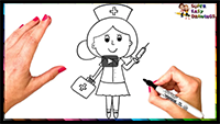 How to Draw a Nurse Step by Step