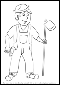 How to Draw a Farmer for Kids