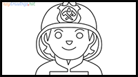 How to Draw a Firefighter