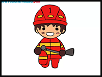 How to Draw a Firefighter
