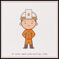 How to Draw a Firefighter