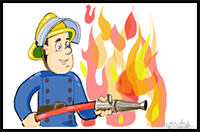 How to Draw Sam from Fireman Sam