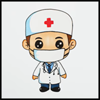 How to Draw a Cartoon Doctor