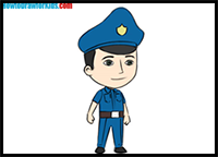 How to Draw a Police Officer