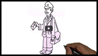 How to Draw Postman Easy