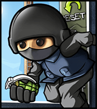 How to Draw Fragger from MiniClip.com Step by Step Drawing Lesson