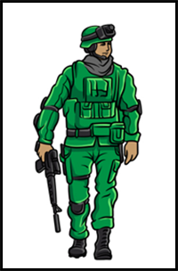 How to Draw a Soldier - A Step by Step Guide