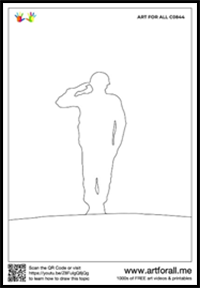 How to Draw a Soldier Saluting