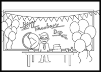 How to Draw National Teacher's Day