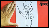 How to Draw a Cute Teacher Step by Step