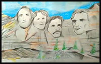 How to Draw Mount Rushmore