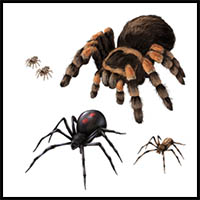 How to Draw Animals: Spiders, Popular Species, Anatomy and Movement