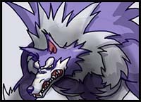 How to Draw a Werewolf Face, Head, Eyes