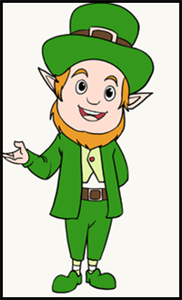How to draw a leprechaun