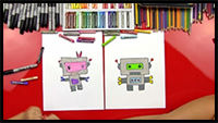 How to Draw a Cartoon Robot