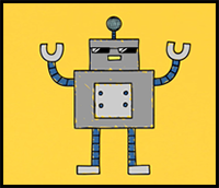 How to Draw a Robot | Simple Drawing Lesson for Kids