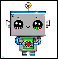 How to Draw a Robot Super Easy and Cute