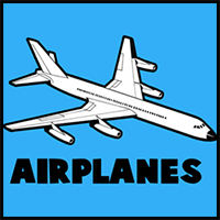 How to draw an Airplane with easy step by step drawing tutorial
