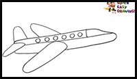 How to Draw an Airplane Step by Step