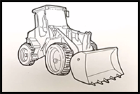 How to Draw a Bulldozer Step by Step