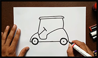 How to Draw a Golf Cart