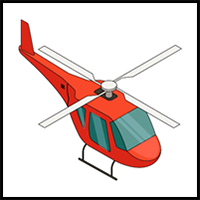 How to Draw a Helicopter Step by Step