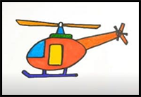 How to Draw a Helicopter Step by Step