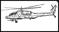 How to Draw a Military Helicopter