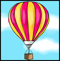 How to Draw a Hot Air Balloon