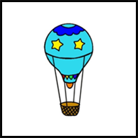 How to Draw a Hot Air Balloon