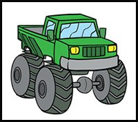 How to Draw a Monster Truck