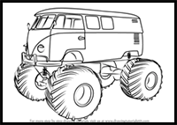 How to Draw a Volkswagen Monster Truck