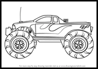 How to Draw a Monster Truck