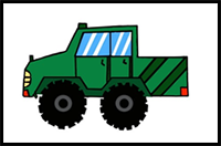 How to Draw a Monster Truck